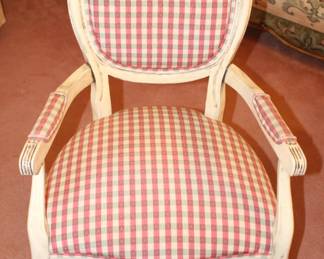 Nicely custom upholstered arm chair.