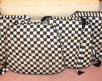 MacKenzie-Childs chair cushions.