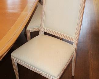 BUY IT NOW! $350.00. Bernhardt DR table w/8 chairs.                     42" W x 64" L x 30" H.  Full length w/2-18" leaves=100"