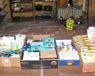 Large variety of light bulbs.