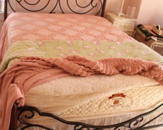 BUY IT NOW! $175.00. Iron & Metal Queen Bed with Stearns & Foster mattress & box spring.