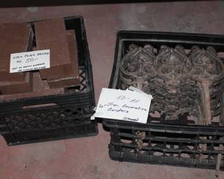 Bricks and iron decorative border.