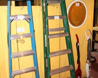 Fiberglass ladders, vacuum, steamer mop and more.