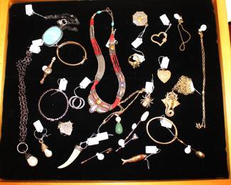 Beautiful gold, sterling and designer jewelry.                                             NOTE:  Jewelry is NEVER LEFT UNATTENDED OR IN HOUSE OVERNIGHT.  