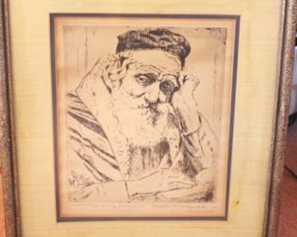 Rabbi etching.