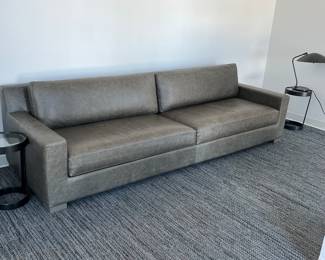 Modena Track Arm Leather Sofa Pewter 9 feet
Price $2,600
Retail $6,646
