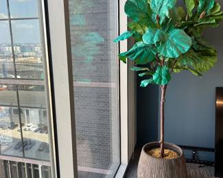 Grand Faux leaf fig tree 7’ with carved concrete vessel extra large
Price $350
