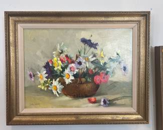 Vintage Floral Oil Painting