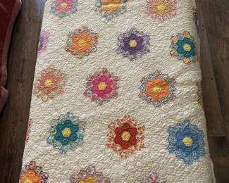 Hand-crafted vintage quilt