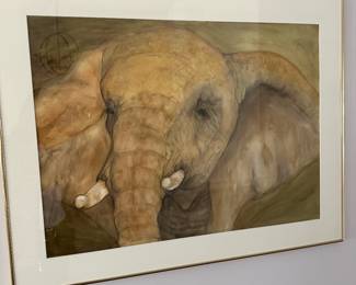 Signed original watercolor by Gretchen Dunfee 36” x 28” 