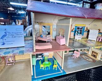 Lot 19: Punched Tin Vintage Tin Dollhouse 