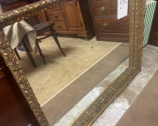 Lot 126: Large Antique Wall Mirror