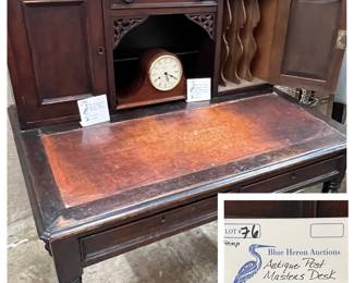 Lot 76: Antique Postmasters Desk with secret compartment