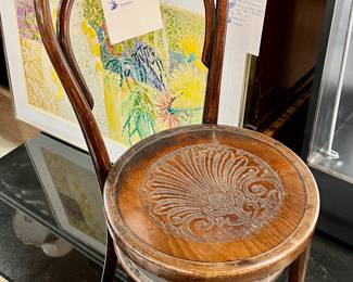 Lot 56: Antique Bentwood  pub chair (possibly from the Palace Saloon) 