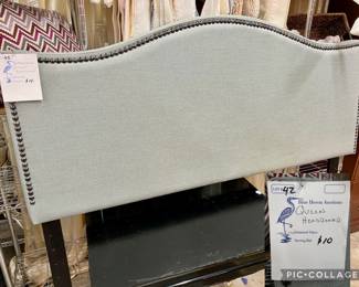 Lot 42: Queen upholstered Headboard 