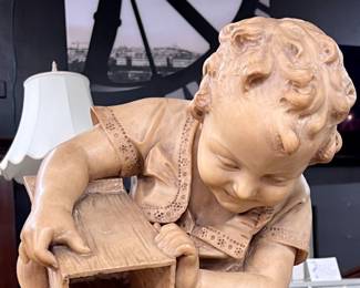 Lot 73: Antique Italian Marble Sculpture, signed