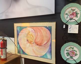 Lot 134: Framed snd signed original watercolor 