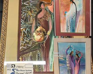 Lot 53: CHOICE OF THREE, original signed and framed artwork by Jan Sits