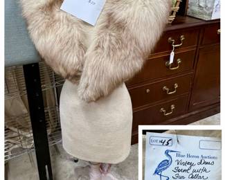 Lot 45: Vintage Dress Form and Fur Collar 