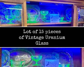 Lot 74: 15 pieces of Uranium Glass
