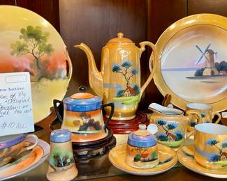 Lot 22:  Vintage Japanese & Occupied Japan Lusterware Porcelain Tea Set, Misc Pieces 