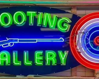Lot 196 - Rifle Shooting Gallery Action Neon Sign In Crate