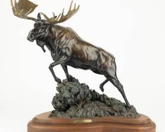 Lot 6 - Art Ken Rowe “In The Land Of Giants” Bronze Statue