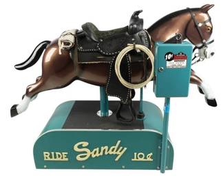 Lot 122 - Vintage Sandy Coin Op Mechanical Riding Horse