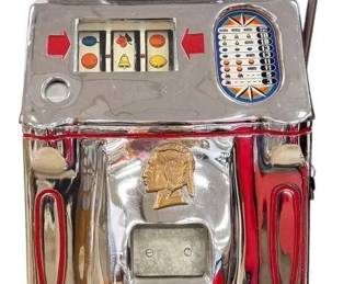 Lot 21 - Vintage Jennings Standard Chief 10¢ Slot Machine