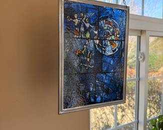 Signed Marc Chagall stained glass