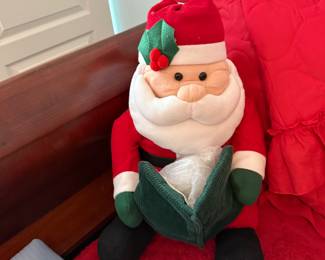Rare vintage Mint talking story telling light up Santa plush "Twas the Night Before Christmas".