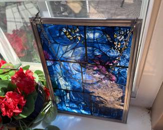 Signed Marc Chagall stained glass