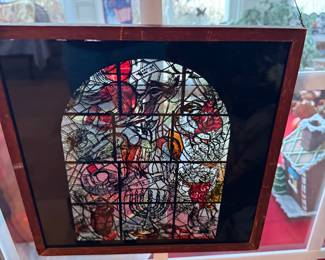 Multiple vintage Marc Chagall stained glass panels