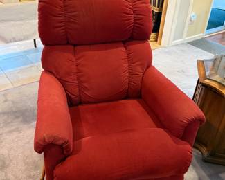Pre sell item for sale for 45.00. Red recliner.