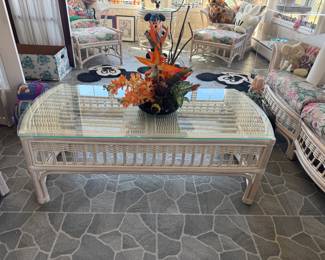 Wicker Coffee Table (Part of 9 Piece Set)