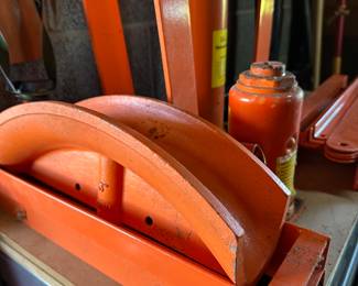 This is a fantastic find! This BEHEMOTH of a tool is a 16 Ton Pipe Bender! COMPLETE!