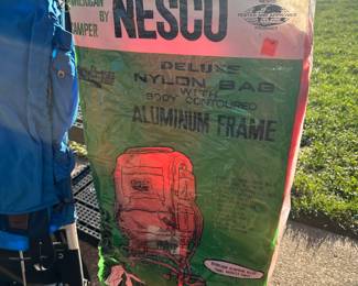 EXCELLENT New Old Stock Vintage Aluminum Frame Back Pack in Original Pkg!