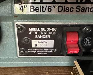 FANTASTIC DELTA Belt/Disc Sander! LIKE NEW!