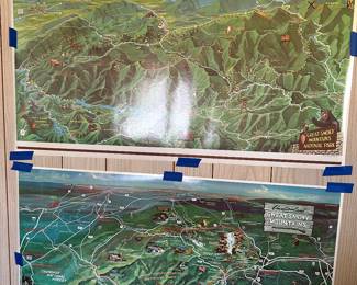 A pair of VINTAGE Great Smokey Mountains Toursit Posters! - ROLLED AND IN THEIR ORIGINAL MAILING TUBE! I truly do not believe these were EVERY out of their tube!