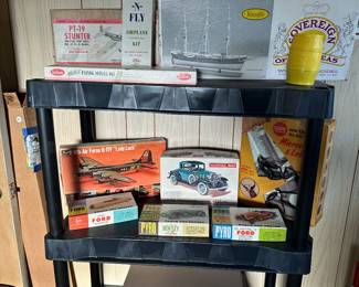 This shelf is covered with Vintage Models in their original boxes! More were found today and the pics will be uploaded tomorrow!