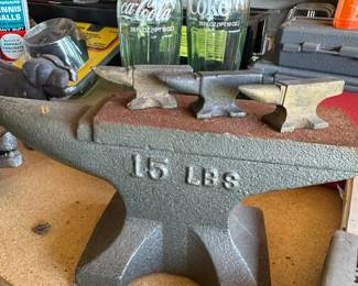 15 lb anvil and three BABY anvils!