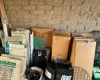 All those boxes hold, small, tomato, cages, greenhouses, etc.
