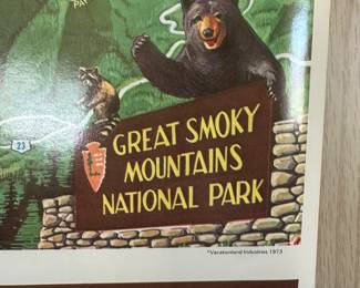 A pair of VINTAGE Great Smokey Mountains Toursit Posters! - ROLLED AND IN THEIR ORIGINAL MAILING TUBE! I truly do not believe these were EVERY out of their tube!