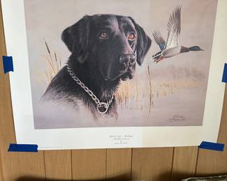 Lovely Signed and numbered Lithograph! BLACK LAB!