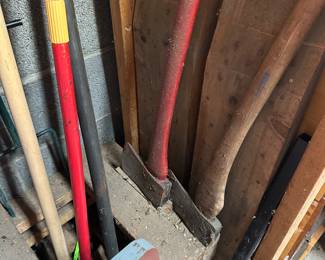 Some nice axes and other garden items!