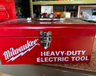 Milwaukee Electric Hammer Drill! Mint in the original Red Metal Case!