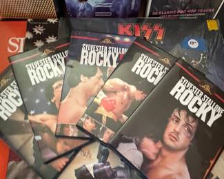 Lots of DVDS! The ENTIRE Rocky Series!