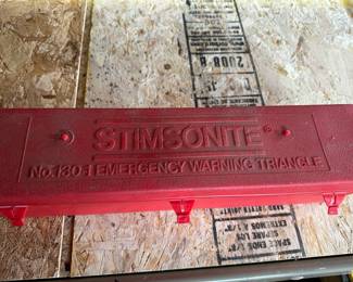 Vintage Emergency Road Side Triangle! Have LOTS of safety equipment!