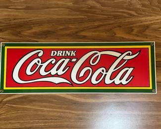 SUPREME NEW OLD STOCK Coca-Cola Porcelain on Metal Sign! ABSOLUTELY PRISTINE!