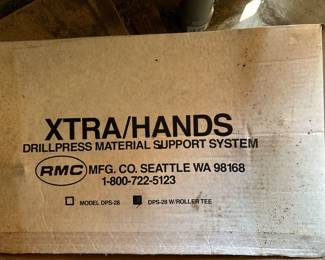 Vintage Xtra/Hands Drillpress Material Support System! Mint in the unopened box!